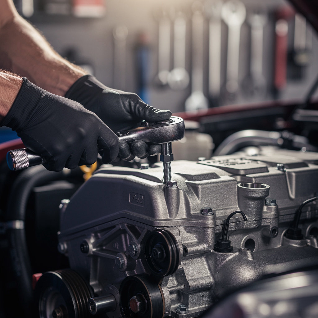 Bahena's Auto Service San Diego technician performing expert brake and transmission fluid service